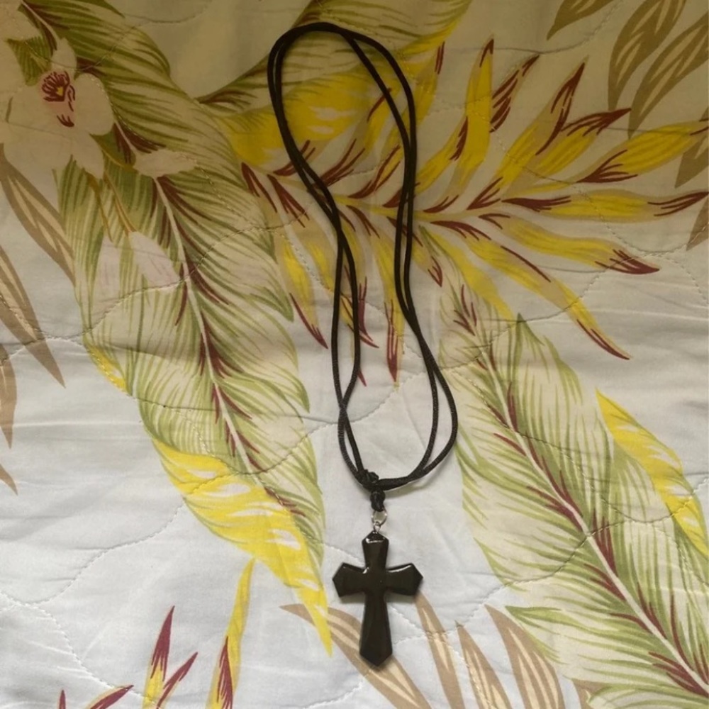 Wooden Cross Necklace
